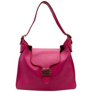 Loewe Pink Leather Granada Shoulder Bag